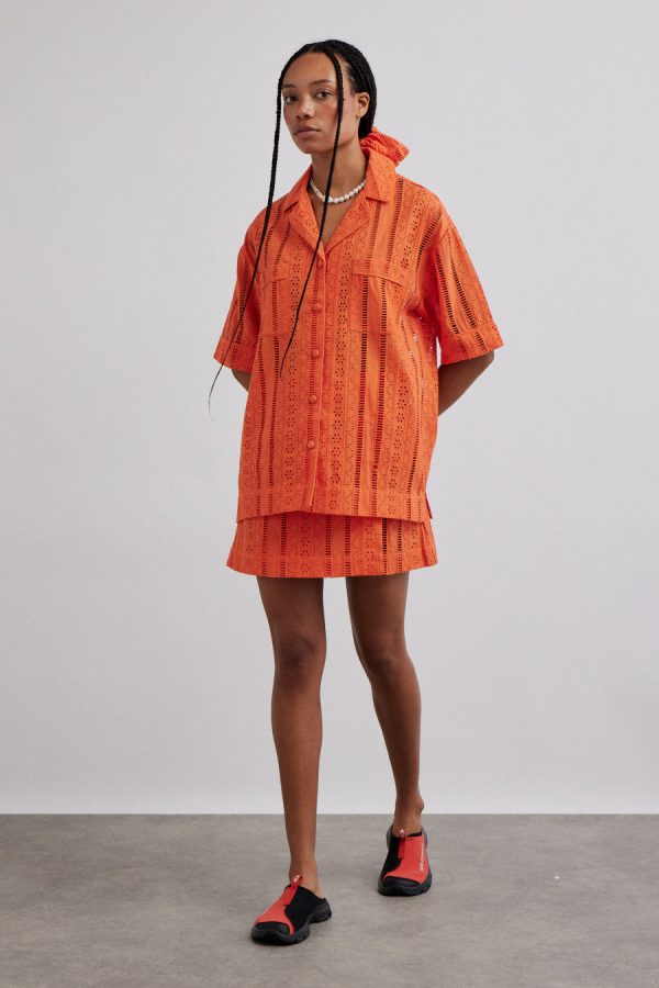 chlo shirt - orange broderie None | Tops Damson Madder Women - Image 3
