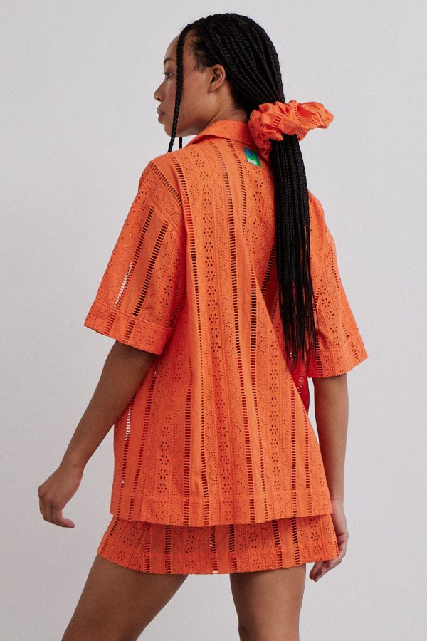 chlo shirt - orange broderie None | Tops Damson Madder Women - Image 4
