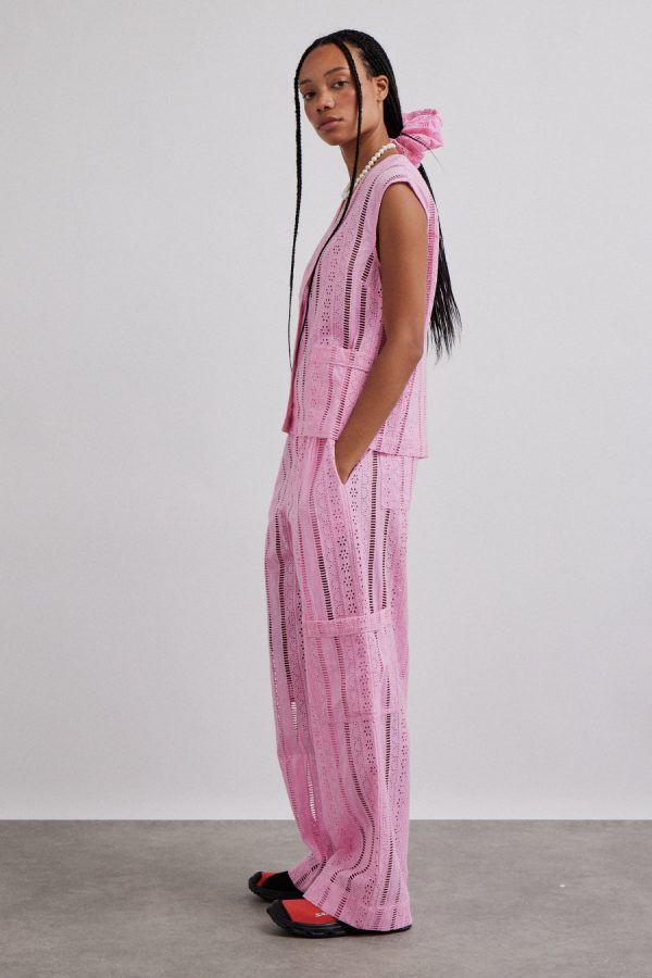 Tops Damson Madder Women | alys vest - pink broderie None - Image 3
