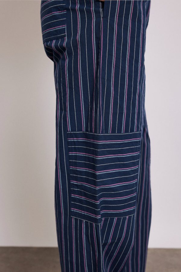 Women Bottoms | Damson Madder harrison trousers - navy stripe None - Image 4