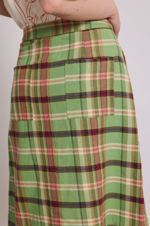 Bottoms Damson Madder Women | kat kilt - green check None - Image 6