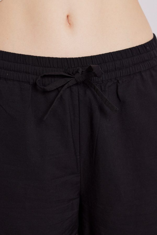 Bottoms Damson Madder | Women lana trousers - black broderie None - Image 6