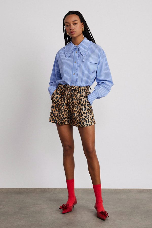 Bottoms Damson Madder | Women leopard pull on shorts None - Image 3