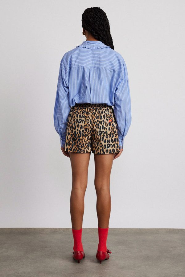 Bottoms Damson Madder | Women leopard pull on shorts None - Image 2