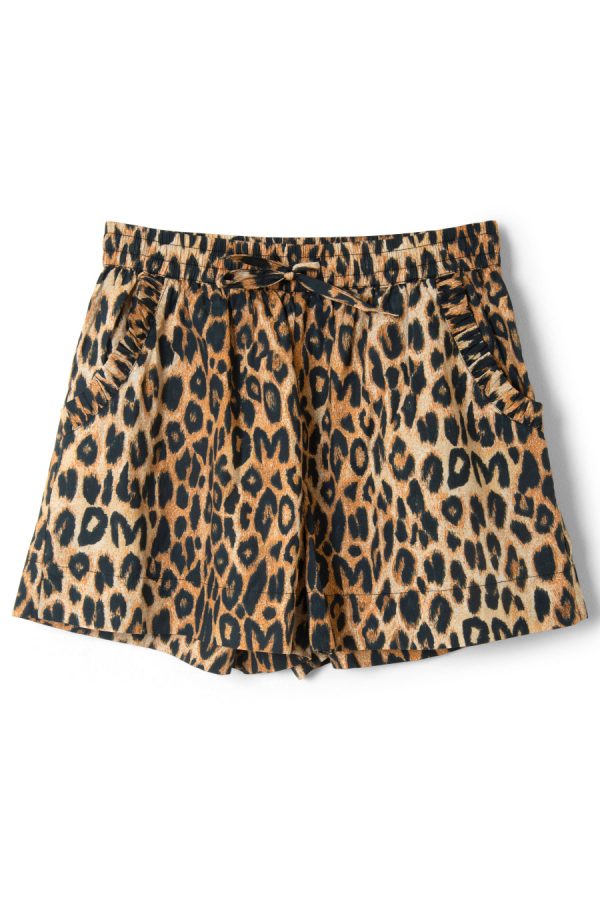 Bottoms Damson Madder | Women leopard pull on shorts None - Image 7