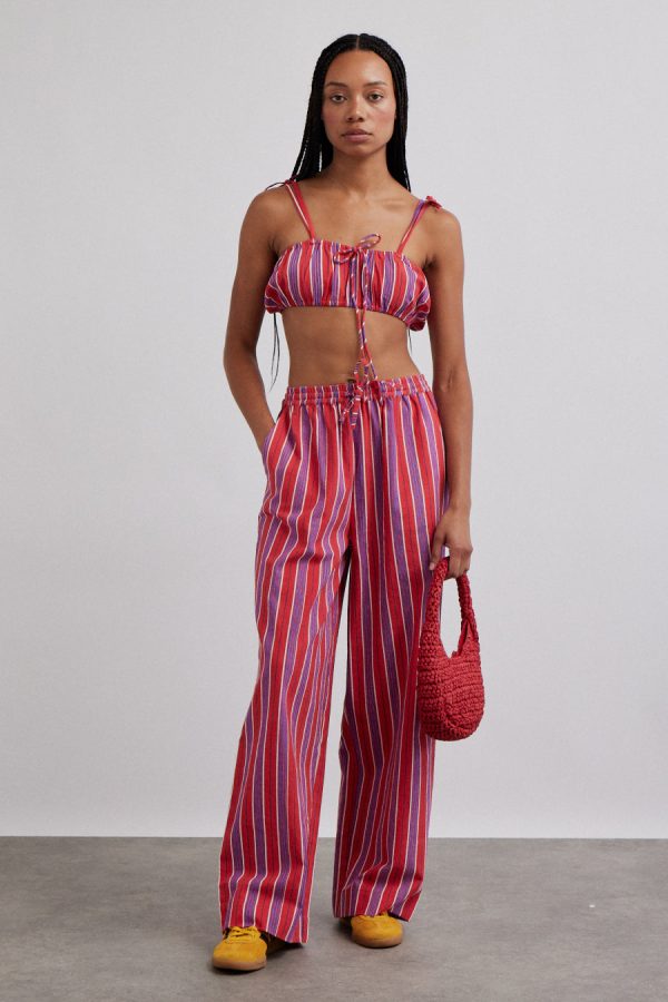Bottoms | Women Damson Madder chlo trousers - red stripe None