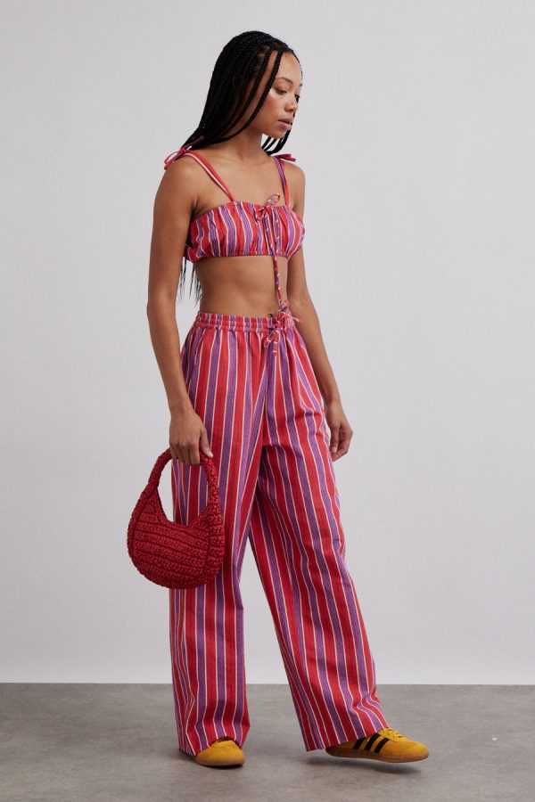 Bottoms | Women Damson Madder chlo trousers - red stripe None - Image 4