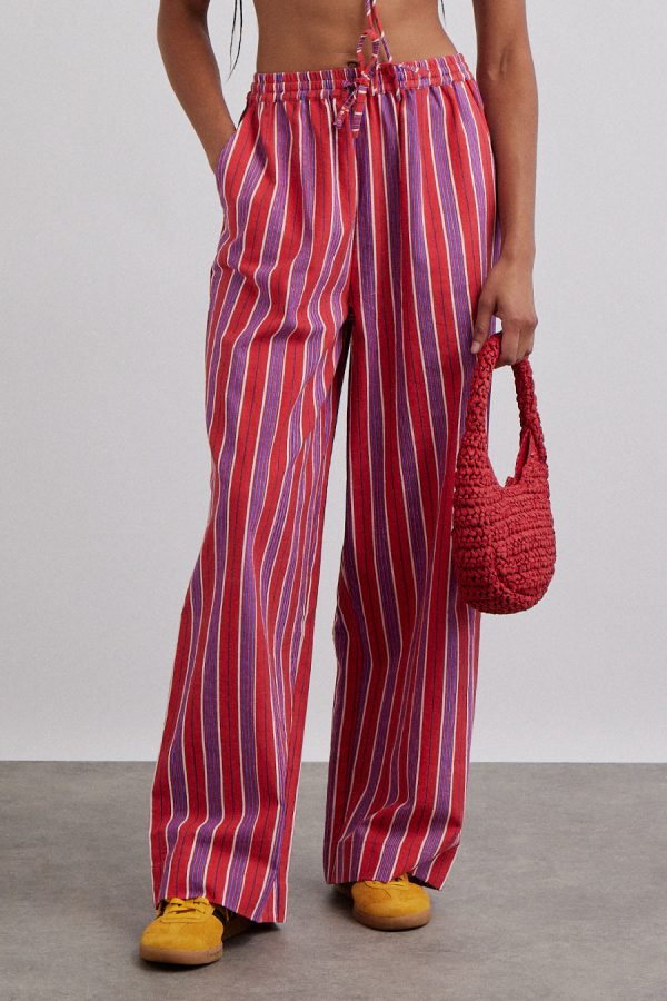 Bottoms | Women Damson Madder chlo trousers - red stripe None - Image 5