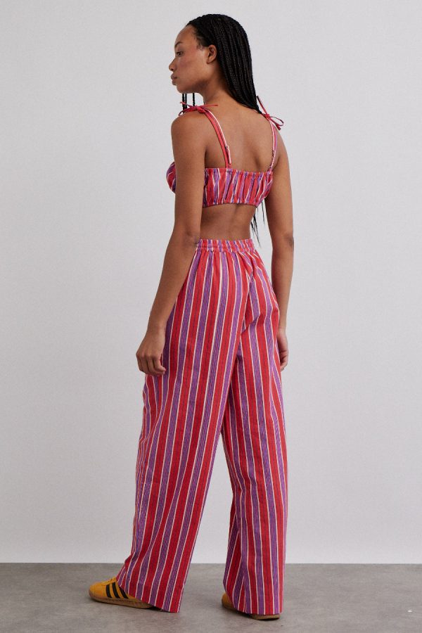 Bottoms | Women Damson Madder chlo trousers - red stripe None - Image 3