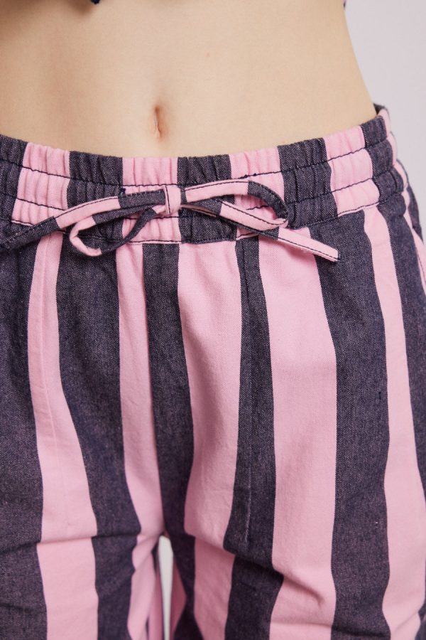 Women Bottoms | Damson Madder rafe pants - pink navy stripe None - Image 8
