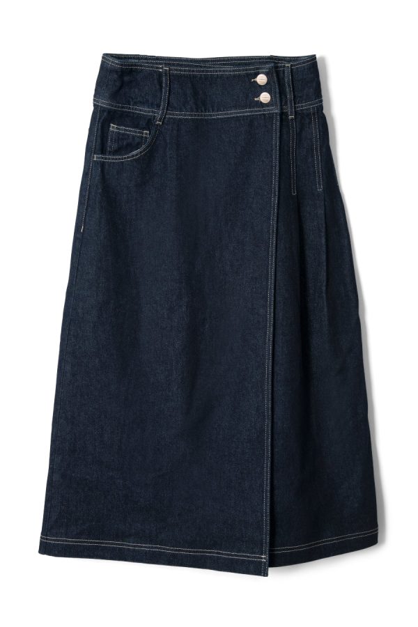 Women Denim | Damson Madder raye denim skirt - dark indigo None - Image 2