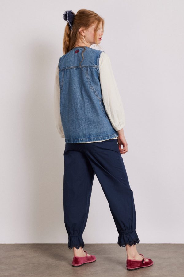 Damson Madder billie denim gilet - vintage wash None | Women Denim - Image 5