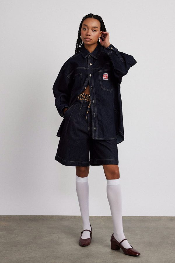 Denim | nova oversized shacket - indigo None | Damson Madder Women - Image 4