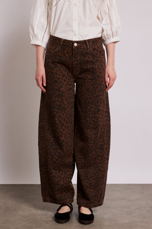 Women Damson Madder dion jeans - dark leopard overdye None | Denim - Image 6