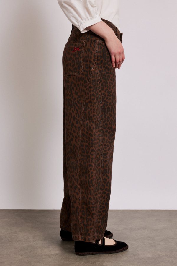 Women Damson Madder dion jeans - dark leopard overdye None | Denim - Image 3