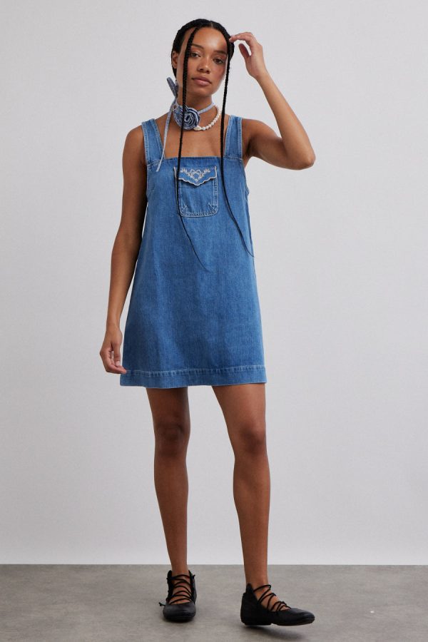 Denim Women | nancy mini dress - organic denim None Damson Madder