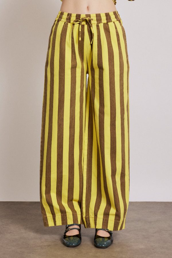 Denim | rafe pants - yellow choc stripe None - Damson Madder Women - Image 5
