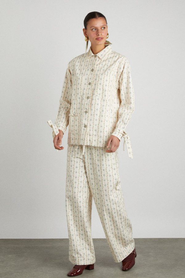 Denim | goodnature denim shacket - floral stripe None - Damson Madder Women - Image 5