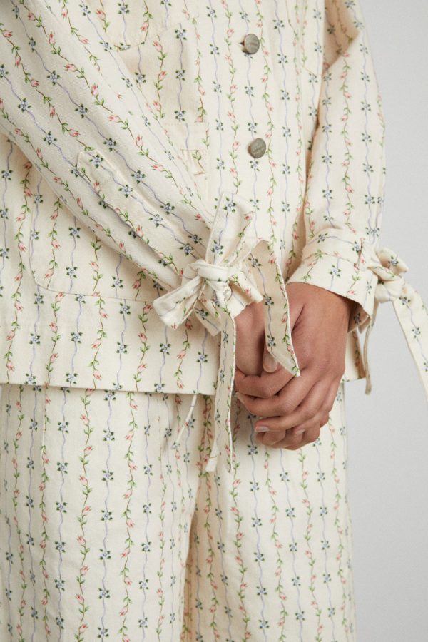 Denim | goodnature denim shacket - floral stripe None - Damson Madder Women - Image 2