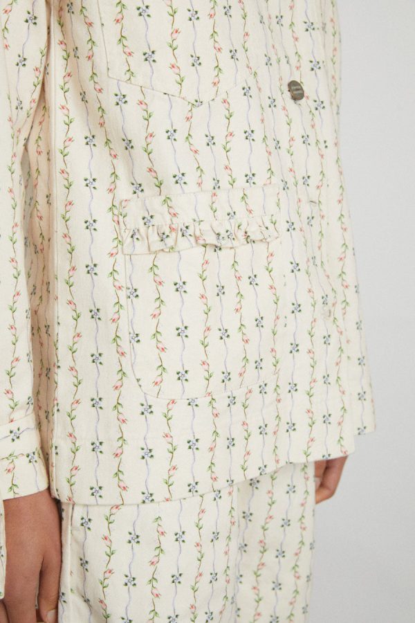 Denim | goodnature denim shacket - floral stripe None - Damson Madder Women - Image 6
