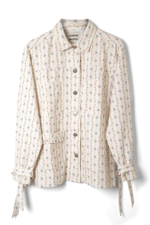 Denim | goodnature denim shacket - floral stripe None - Damson Madder Women - Image 4