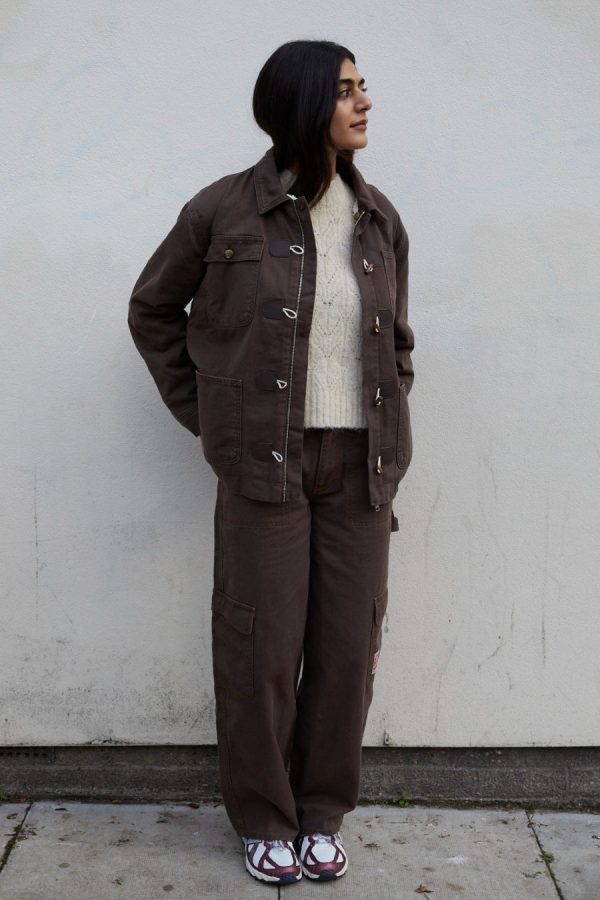 Denim | dion workwear borg shacket - chocolate None | Damson Madder Women