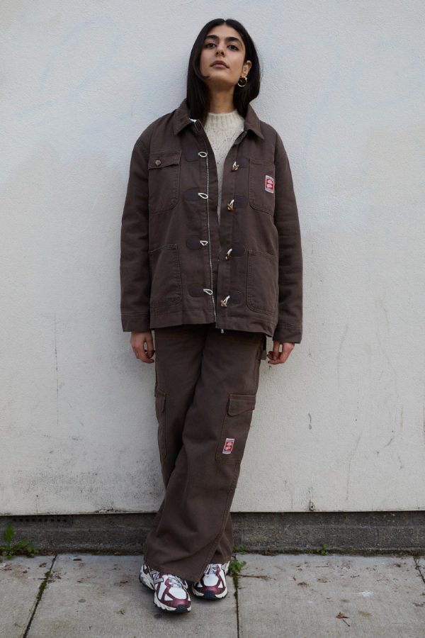 Denim | dion workwear borg shacket - chocolate None | Damson Madder Women - Image 6
