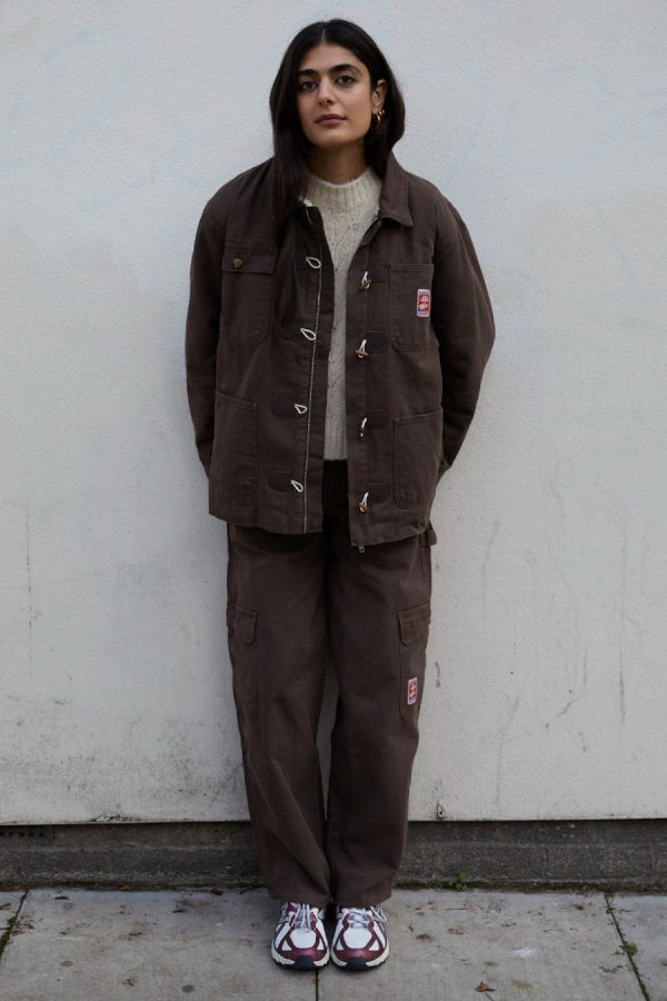 Denim | dion workwear borg shacket - chocolate None | Damson Madder Women - Image 7