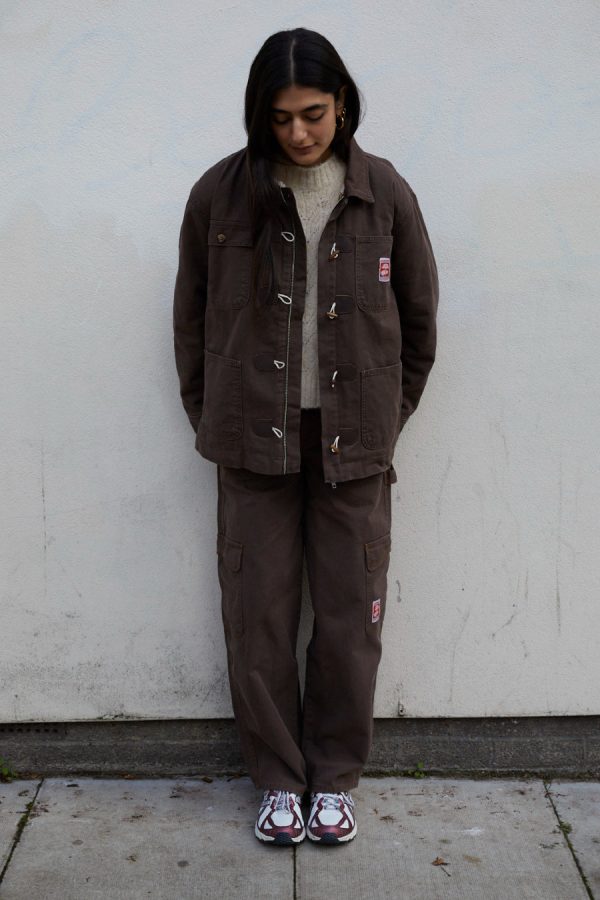 Denim | dion workwear borg shacket - chocolate None | Damson Madder Women - Image 5
