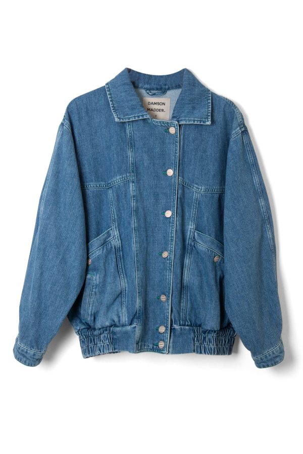 claudia bomber - vintage wash None Women | Denim Damson Madder - Image 6