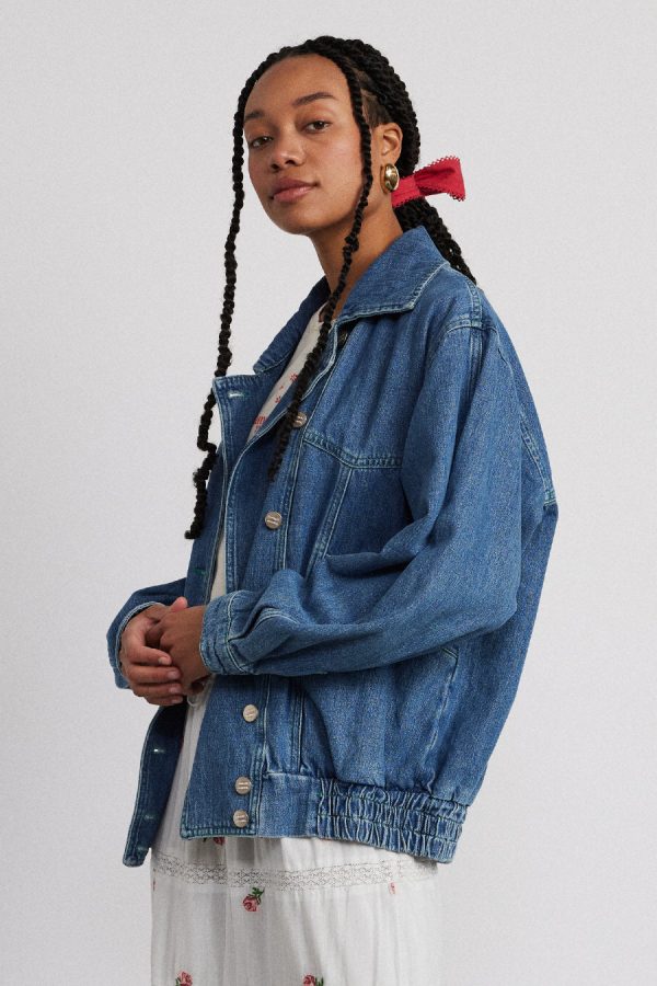 claudia bomber - vintage wash None Women | Denim Damson Madder - Image 10