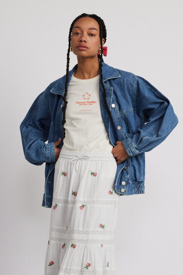 claudia bomber - vintage wash None Women | Denim Damson Madder - Image 12