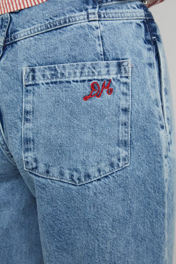 babysitter jean - embroidered bow None | Denim Damson Madder Women - Image 4