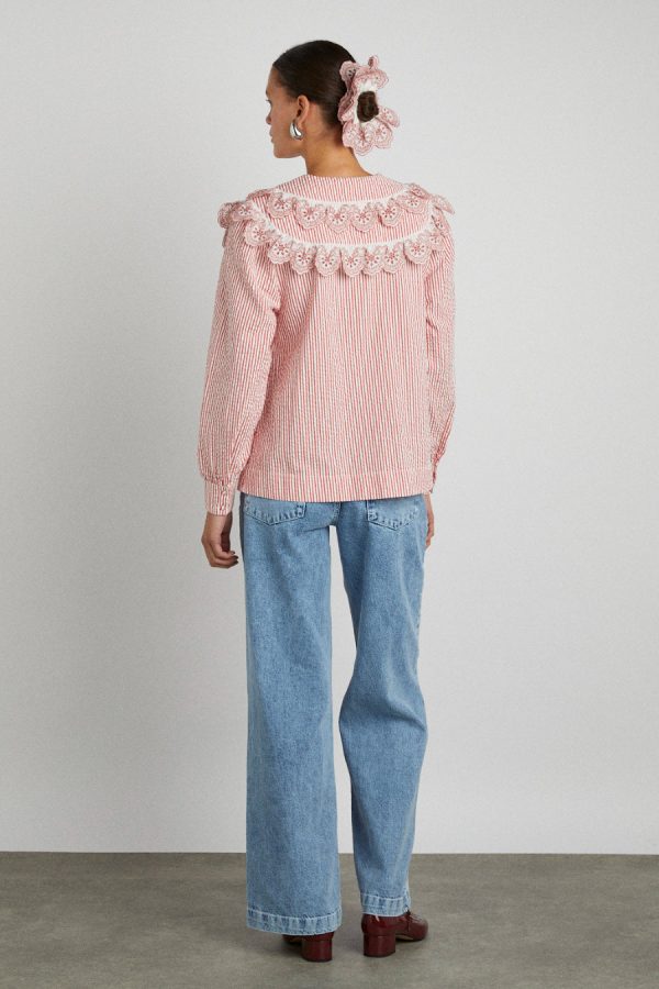 babysitter jean - embroidered bow None | Denim Damson Madder Women - Image 3