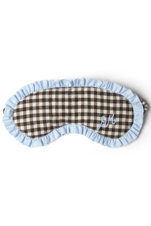 Women Damson Madder damson pj eye mask - brown gingham None | Nightwear - Image 5
