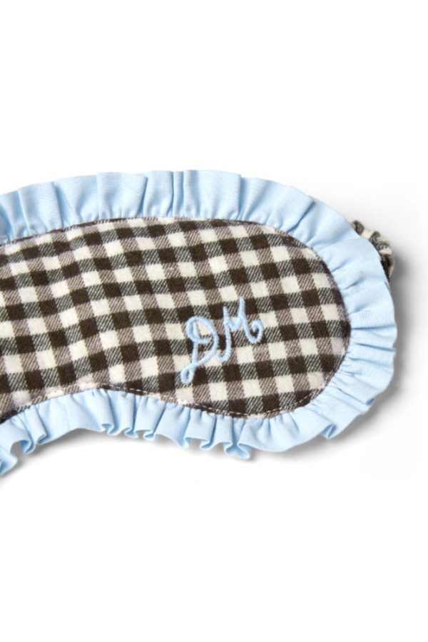Women Damson Madder damson pj eye mask - brown gingham None | Nightwear - Image 4