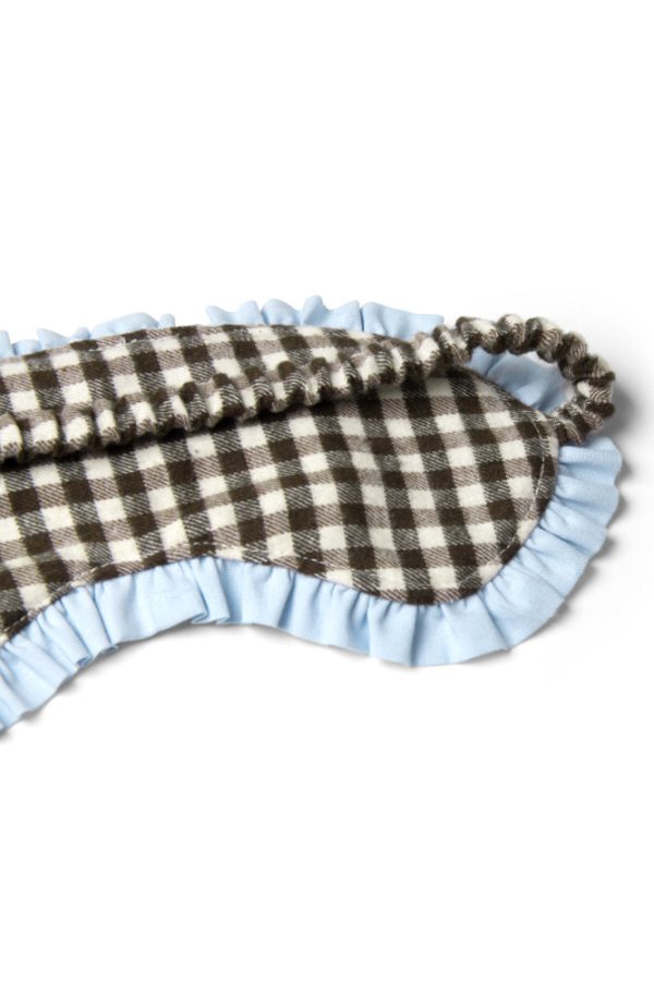 Women Damson Madder damson pj eye mask - brown gingham None | Nightwear - Image 2