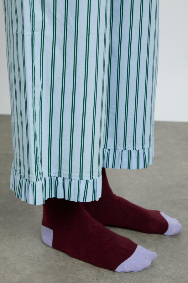 Nightwear | barbara pj set- blue stripe None - Damson Madder Women - Image 8