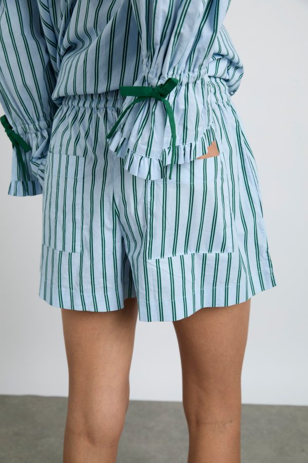Women krissy pj boxer - blue stripe None | Nightwear Damson Madder - Image 5
