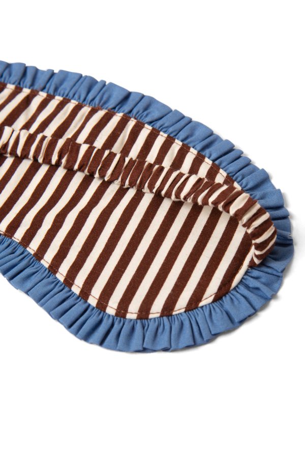 Nightwear Women | antonella pj eye mask - choc stripe None Damson Madder - Image 3
