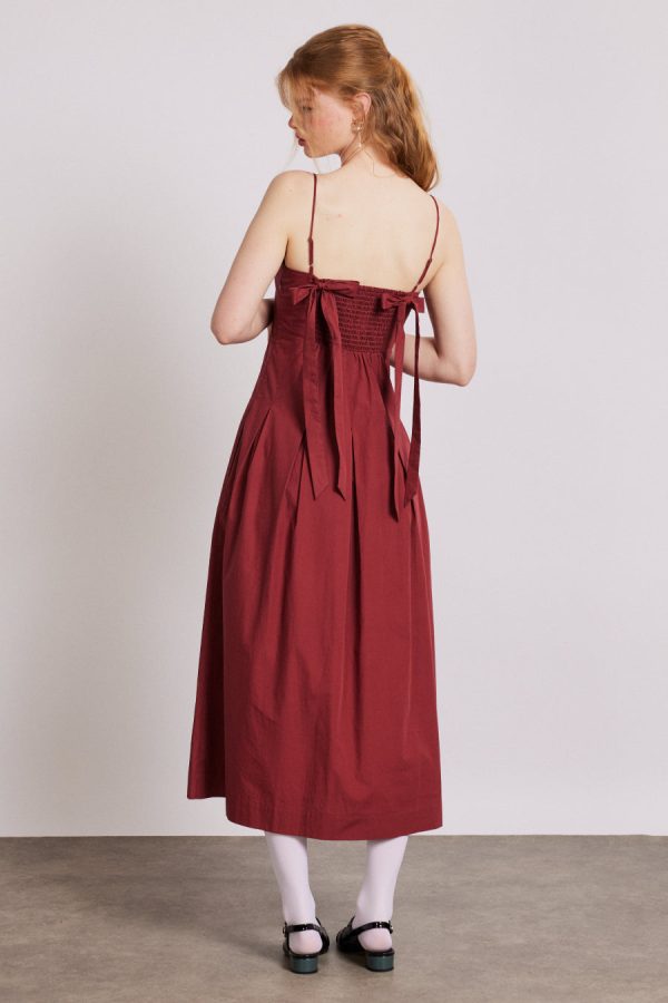 Occasion Wear Women | iris bow midi dress None Damson Madder - Image 4