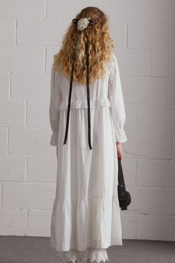 Occasion Wear Women | edith vintage midi - white None Damson Madder - Image 2