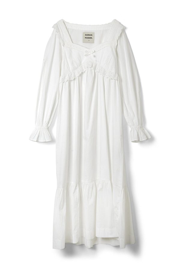 Occasion Wear Women | edith vintage midi - white None Damson Madder - Image 5
