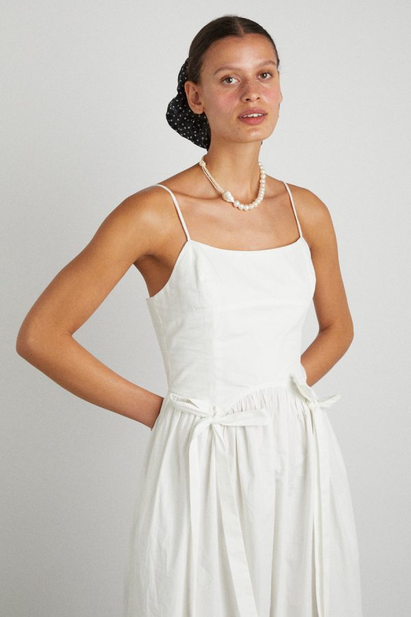 Occasion Wear | Women Damson Madder penelope apron dress - white None - Image 4
