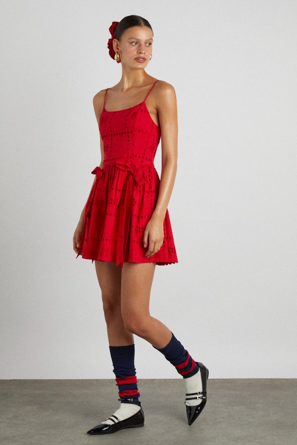 Damson Madder Occasion Wear | Women | penelope mini - red broderie None - Image 5