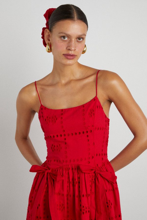 Damson Madder Occasion Wear | Women | penelope mini - red broderie None - Image 4