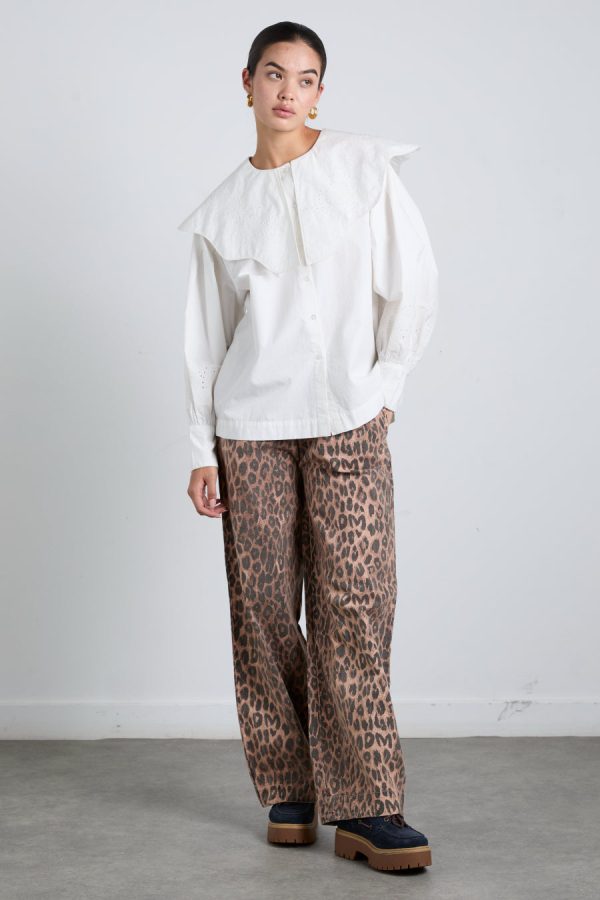 Occasion Wear Women | romeo embroidered blouse - white None Damson Madder - Image 3