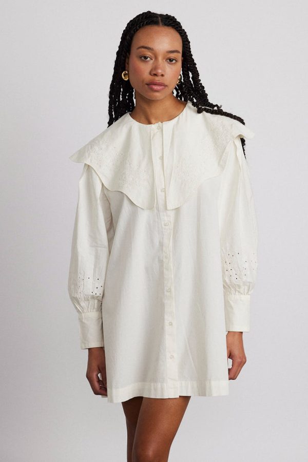 Damson Madder mimi mini dress - off white broderie None | Women Occasion Wear - Image 2