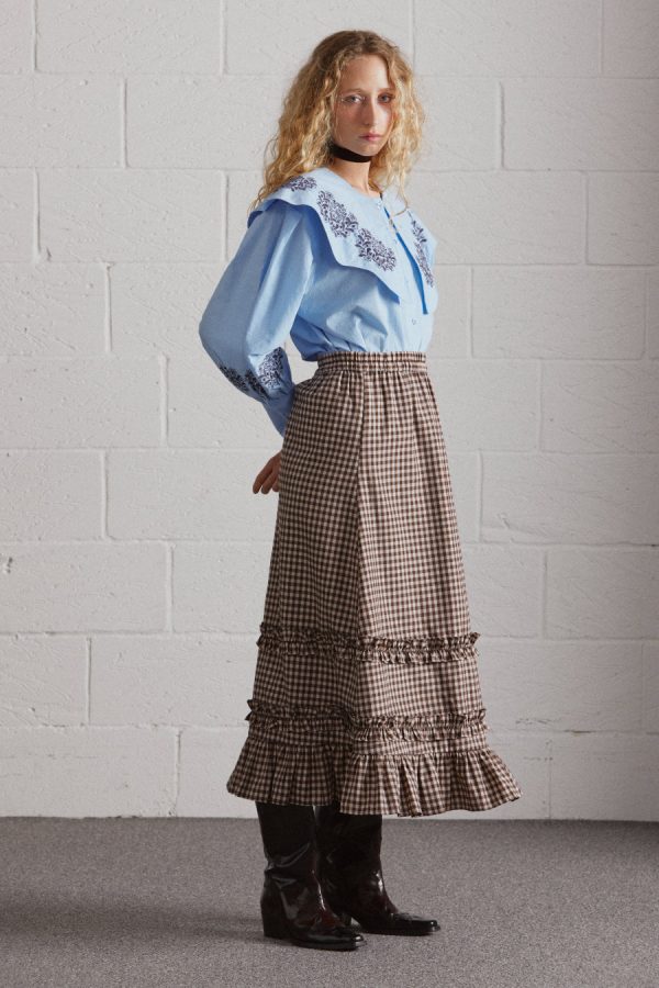romeo embroidered blouse blue None Women | Occasion Wear Damson Madder - Image 2
