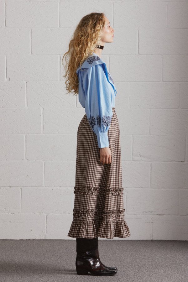 romeo embroidered blouse blue None Women | Occasion Wear Damson Madder - Image 8